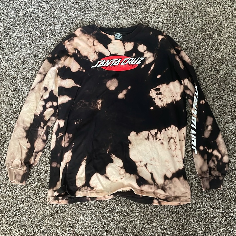 Custom tie dye Santa Cruz long sleeve